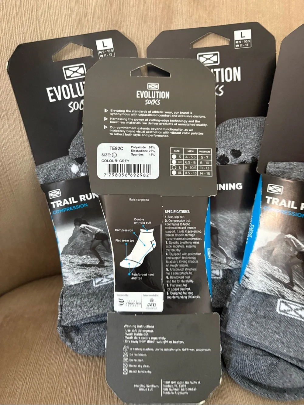 Trail Running Compression Socks Evolution Large Outdoor Training NWT Bundle 4